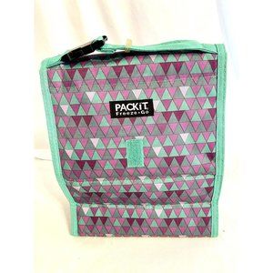 Pack It Freeze And Go Insulated Lunchbag About 10x9x5 Keeps Food Cool Folds Flat